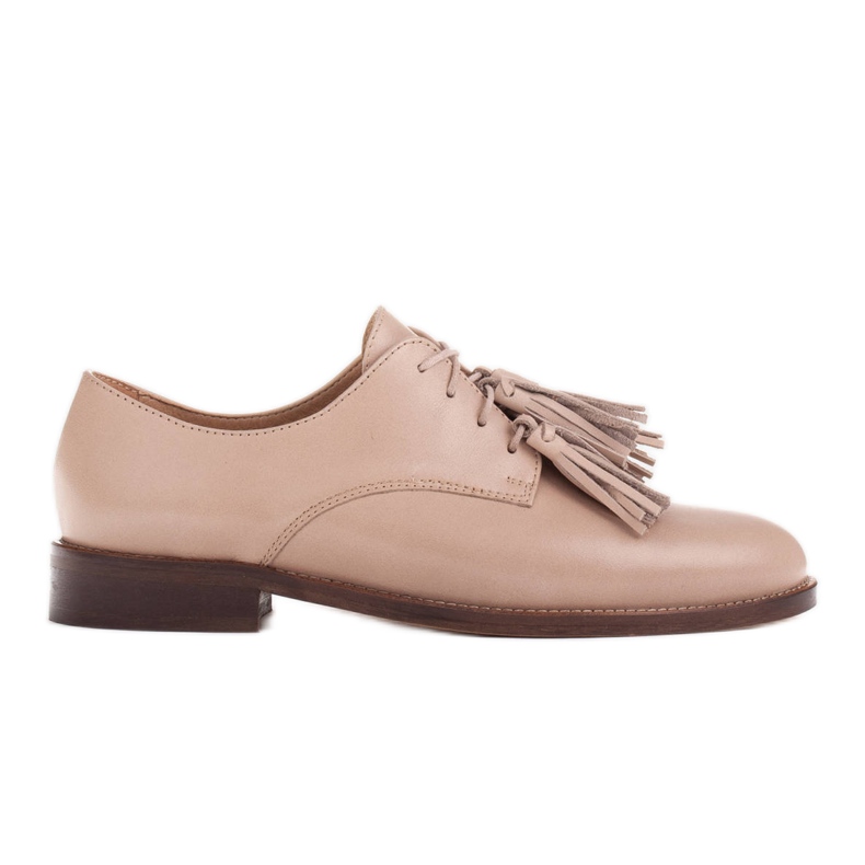 Marco Shoes Snörskor med fransar 2222P-1250-1 beige
