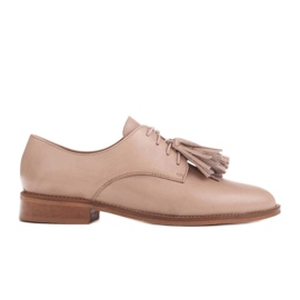 Marco Shoes Snörskor med fransar 2222P-1250-1 beige