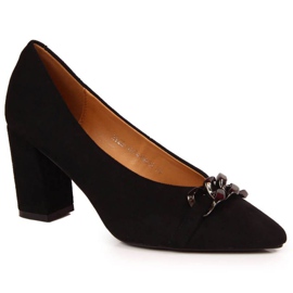 Pumps på stolpen mocka Vinceza W JAN80A svart