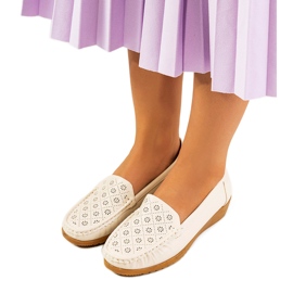Beige wedge loafers från Wendy