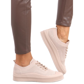 Posten Khaki damstrumpa sneakers beige