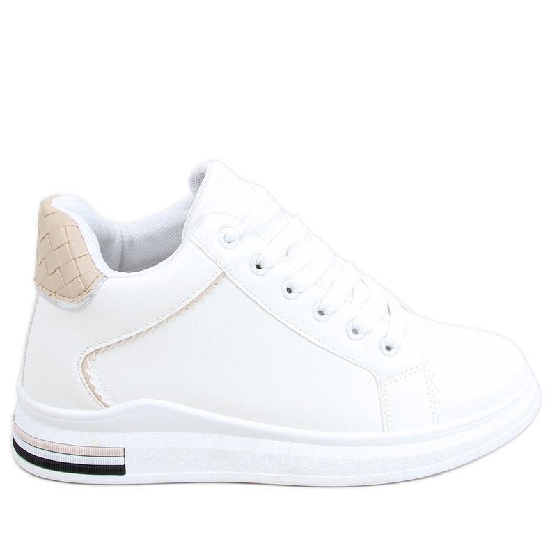 Sneakers på en dold wedge Izumi WHITE / BEIGE vit