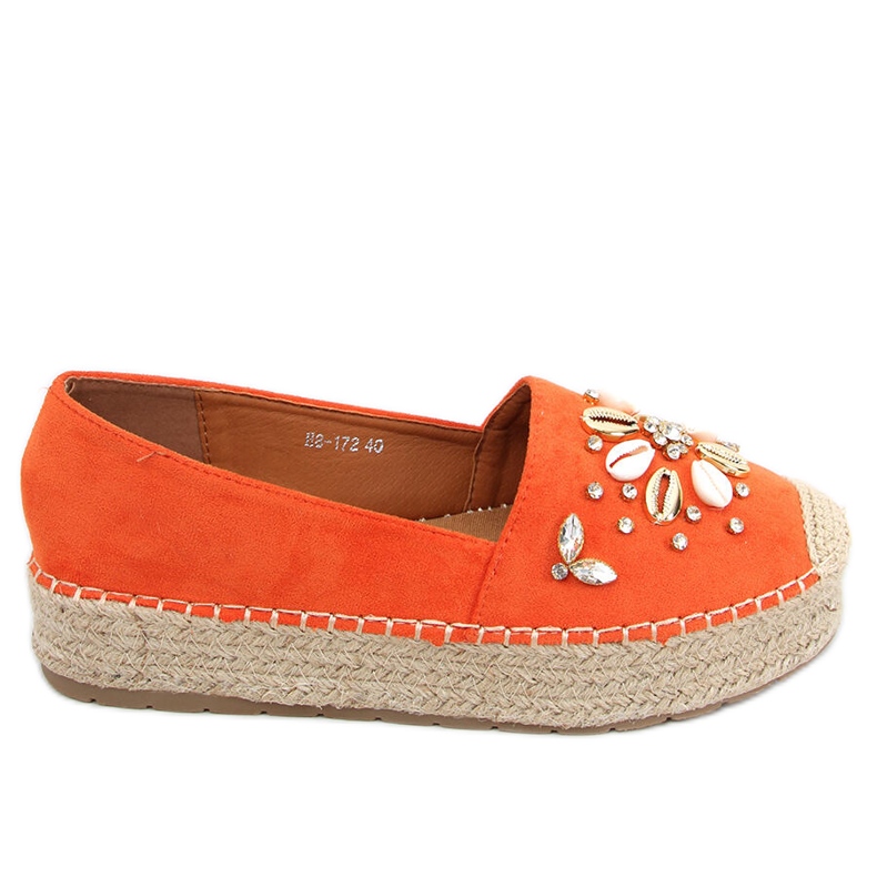 Manami Orange espadrillor med snäckskal