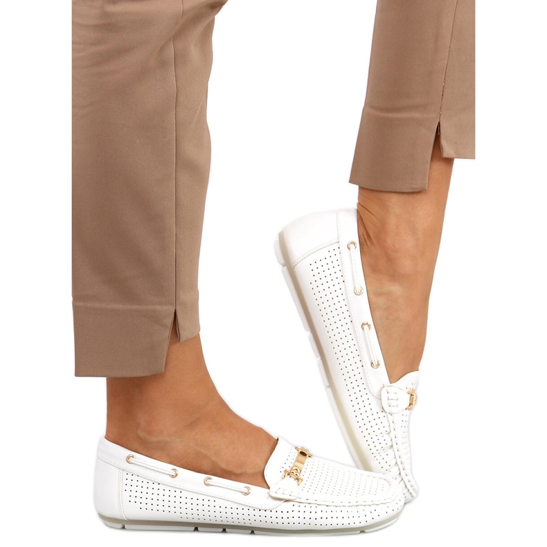 Loafers dam Wong White vit