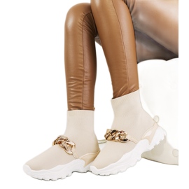 Hurtado beige high-top sneakers