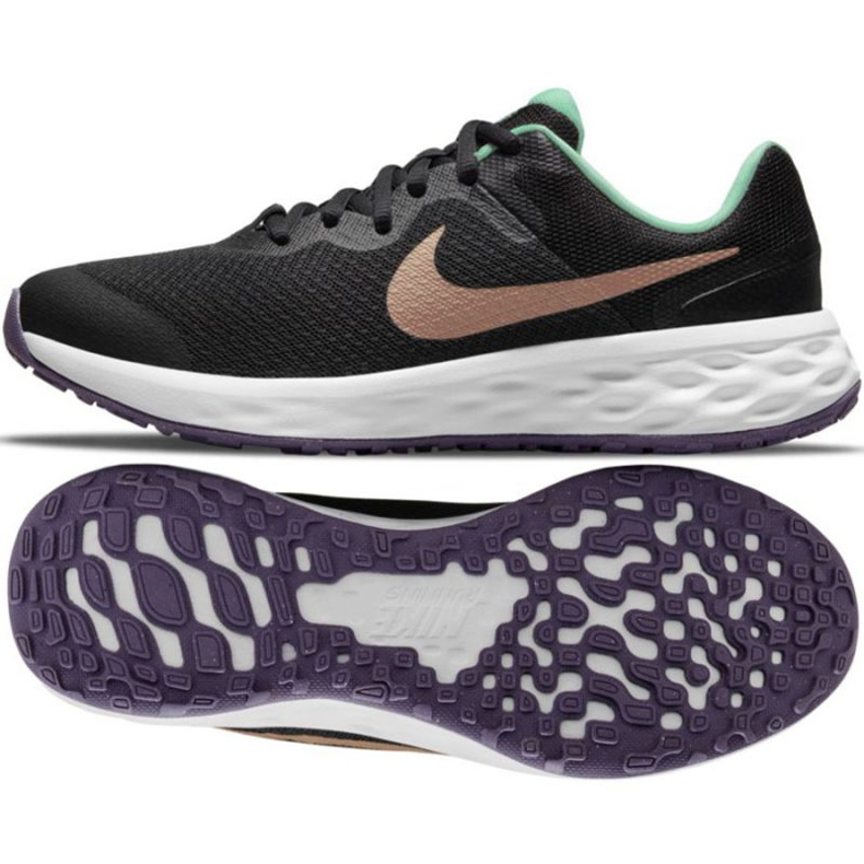 Nike Revolution 6 Jr DD1096 005 löparskor svart