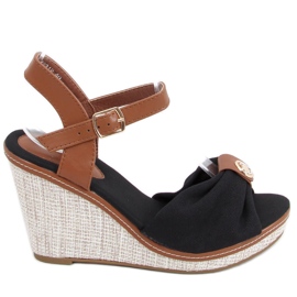 Leyla Svarta kilasandaler brun