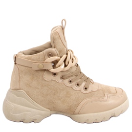 Sneakers med avtagbar Peri Khaki-kedja beige