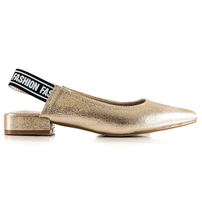 Goodin Pumpar med en upptäckt klack gyllene