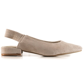 Goodin Klassiska pumpar med öppen klack beige