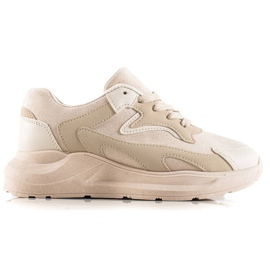 TRENDI Mocka sneakers beige