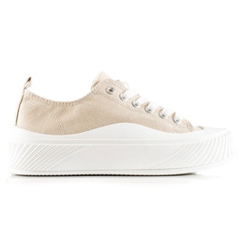 Seastar Beige sneakers på plattformen