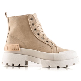 Seastar Höga sneakers på plattformen beige