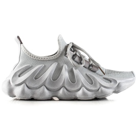 TRENDI Gråa modesneakers