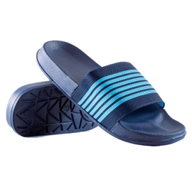 SUPER COOL Randiga tofflor blå