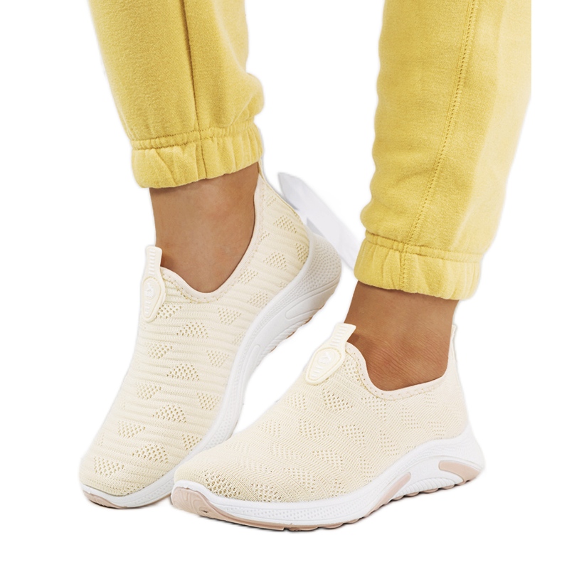 Abby beige träningsskor