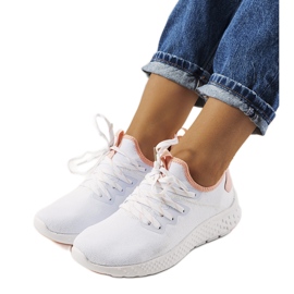 Vita och rosa Lenna sportskor