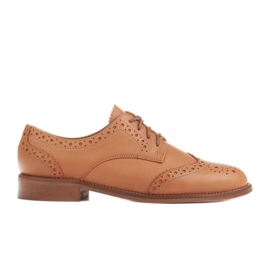 Marco Shoes Skor med dekorativ perforering brun