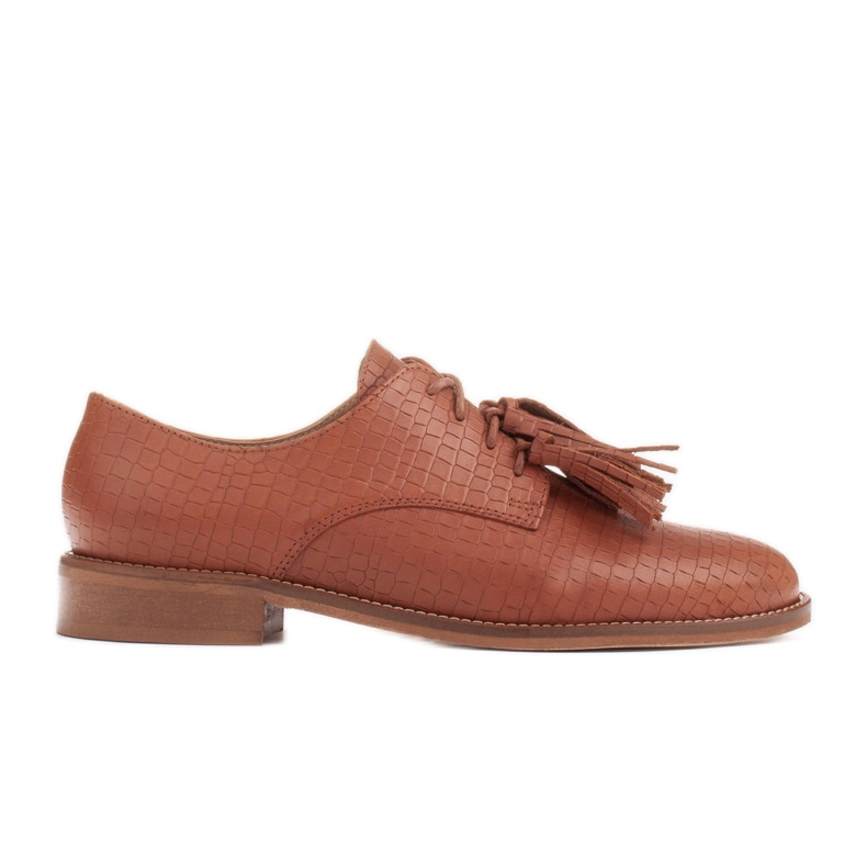 Marco Shoes Snörskor med fransar brun