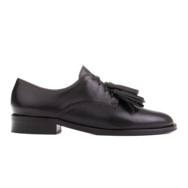 Marco Shoes Snörskor med fransar svart