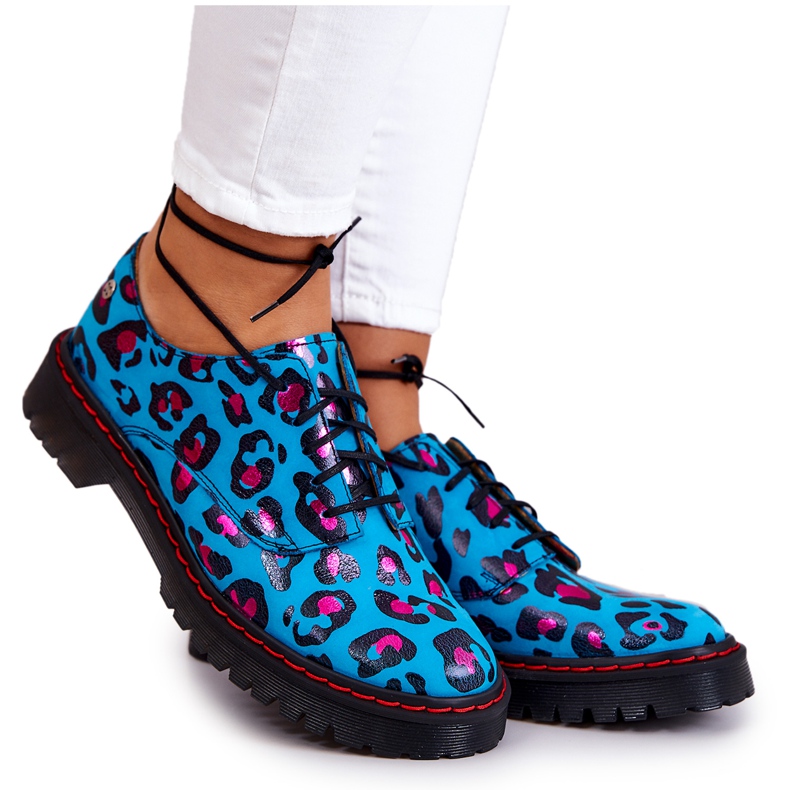 Dam Oxfords Maciejka 04087-47 Läderskor Blå mångfärgad