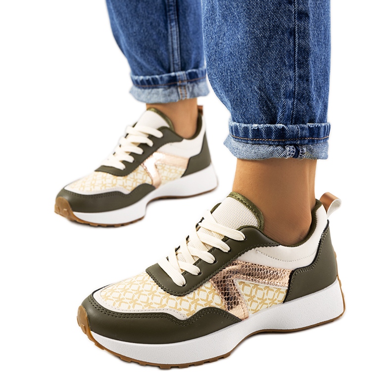 Gröna Isham-sneakers för kvinnor beige