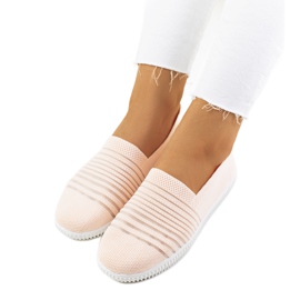 Royse rosa genombrutna sneakers