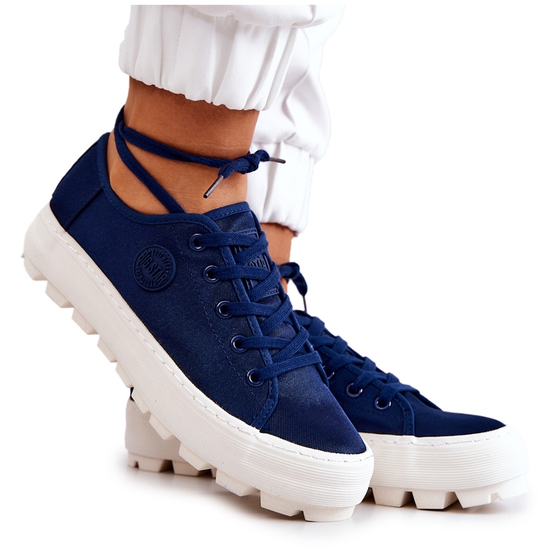 Sneakers för damer Big Star JJ274491 Marinblå