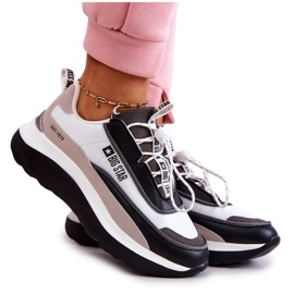 Sportskor Sneakers Big Star JJ274998 Vit och Svart beige grå