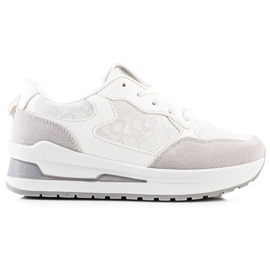 TRENDI Snygga sneakers på plattformen vit