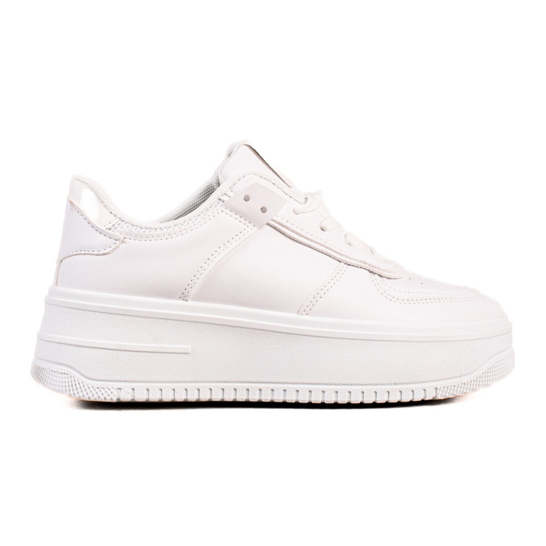 TRENDI Fashionabla Sneakers På En Bred Plattform vit