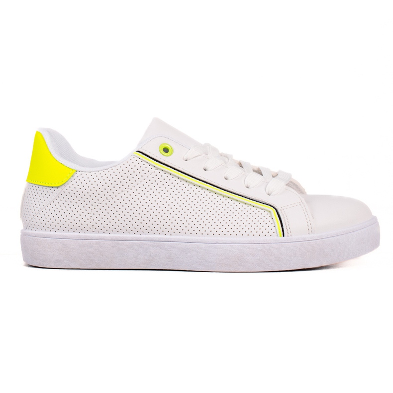 TRENDI Fritidsskor med neoninlägg vit