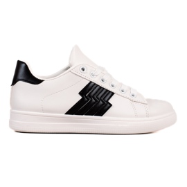 TRENDI Sneakers med svart insats vit