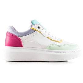 BUONAROTTI Fashionabla sportskor sneakers vit mångfärgad