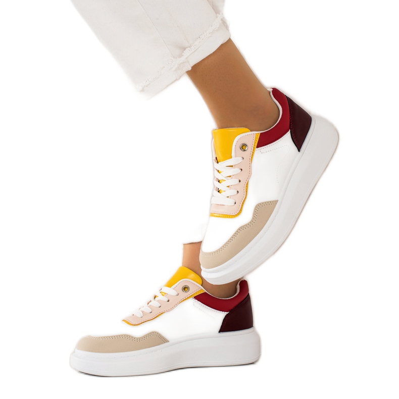 BUONAROTTI Fashionabla sportskor sneakers vit mångfärgad