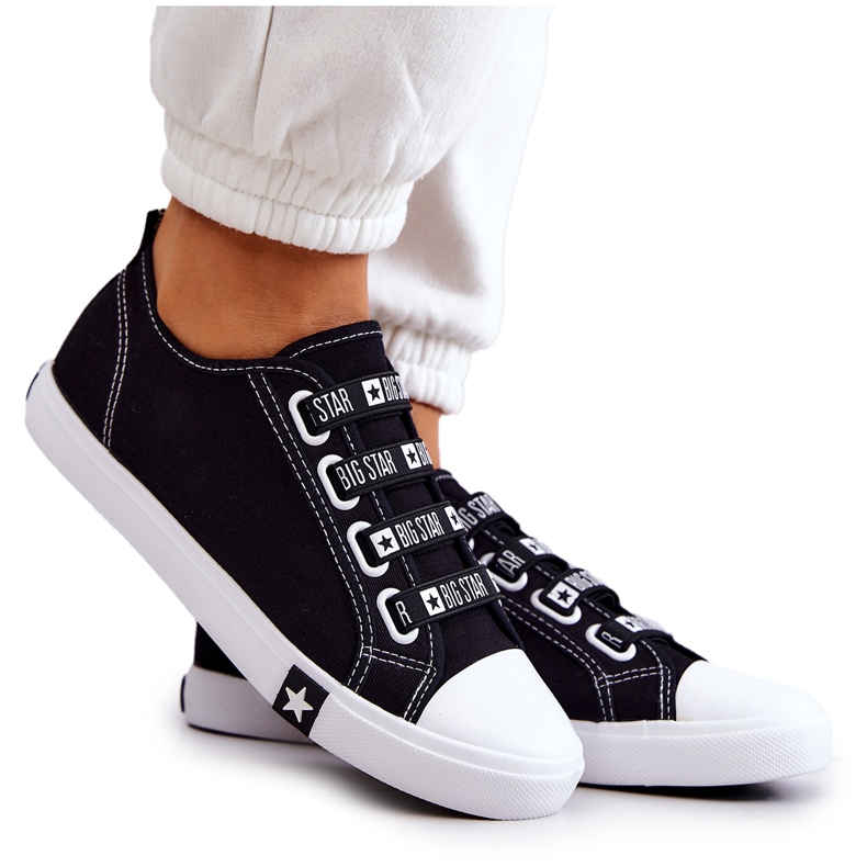 Sneakers för damer med muddar Big Star HH274098 Svart