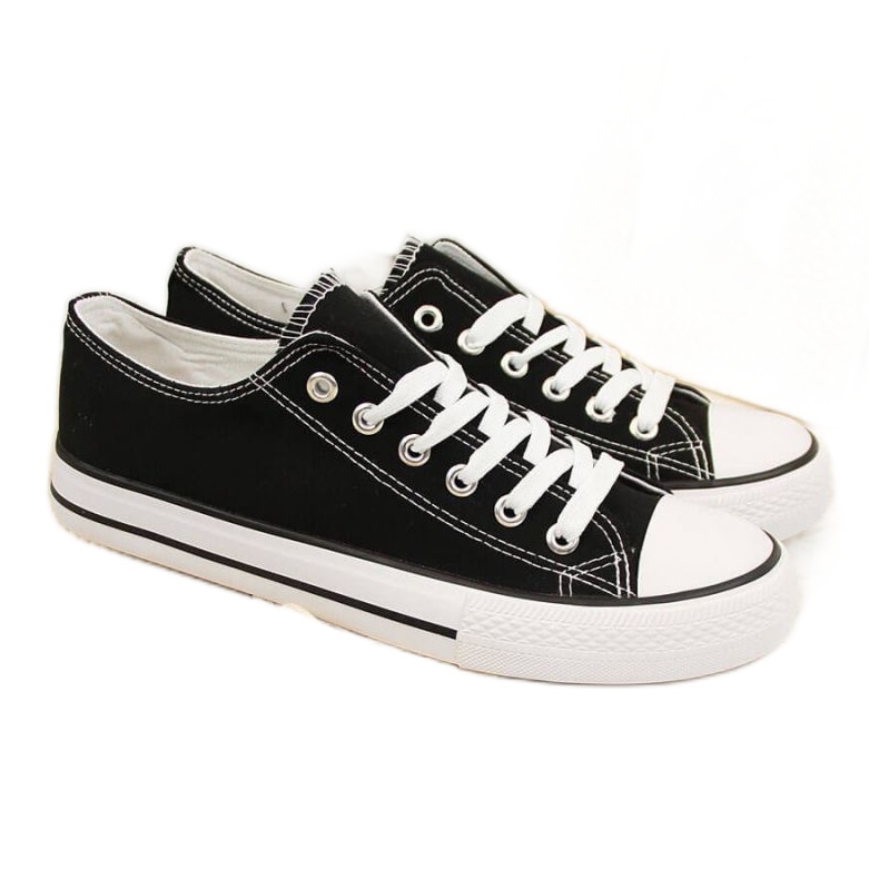 Låga sneakers i textil Atletico W ATC266A svarta