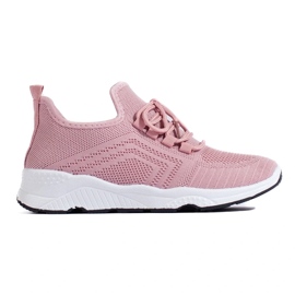 Fashionabla textilsneakers rosa