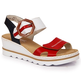 Kilsandaler Rieker W 67476-33 vit röd