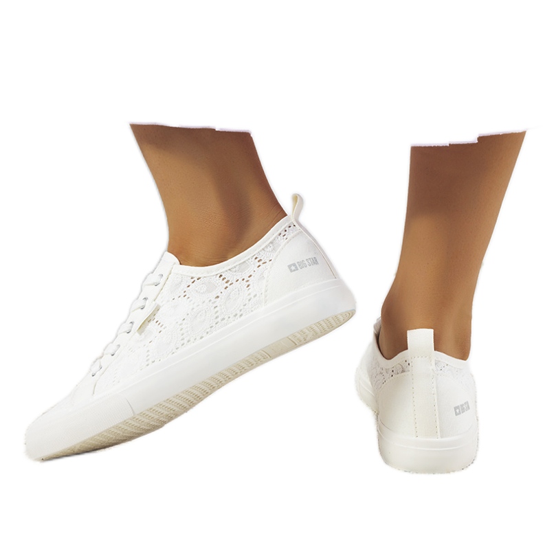 Vita spets sneakers Big Star W274925