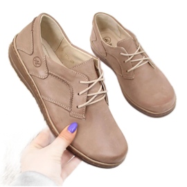 Komfortläderskor Helios 715 Beige