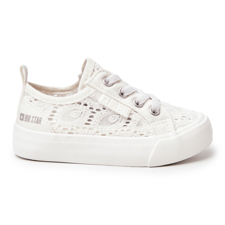 Genombrutna Sneakers Big Star JJ374134 Vit
