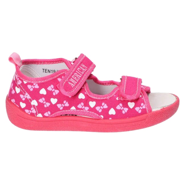 American Club Amerikanska sandaler tofflor, läderinlägg TEN19 / 22 Rosa