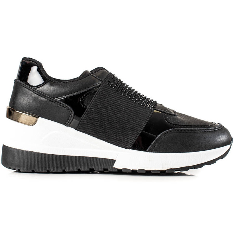 Weide Slip-on sneakers med kristaller svart