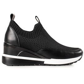 Textilsneakers på VINCEZA-kilen svart