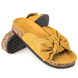 Bekväma avslappnade Vinceza flipflops gul