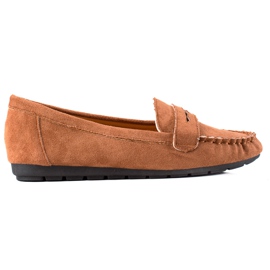 TRENDI Bekväma mocka loafers brun