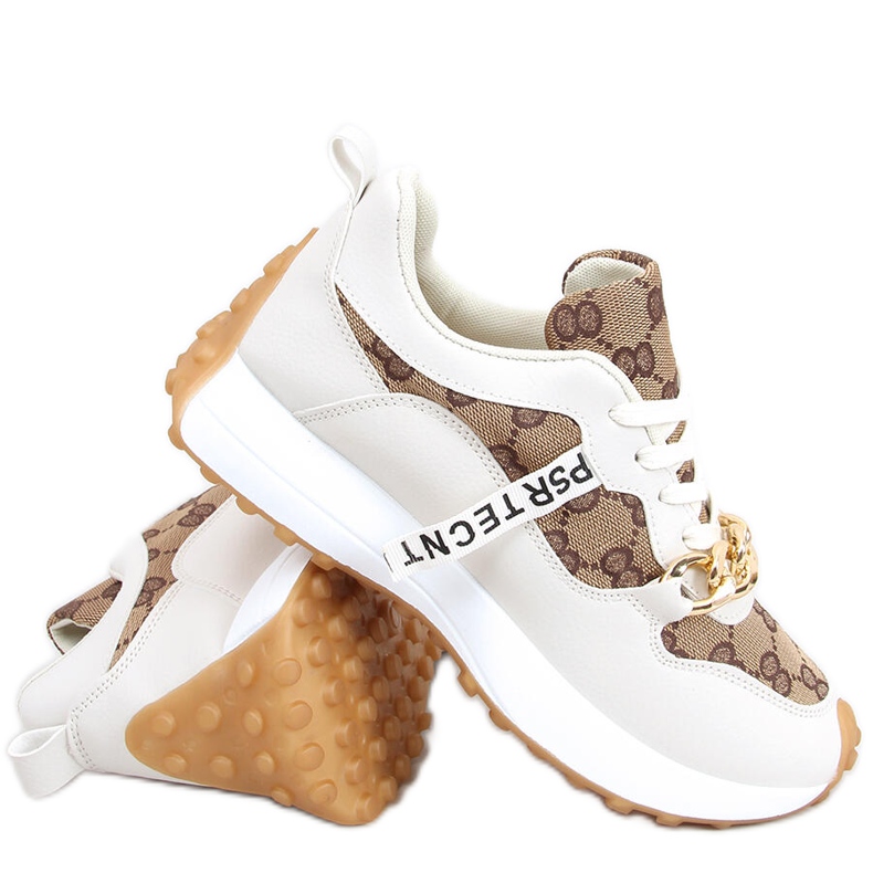 Sneakers med Elena Beige kedja
