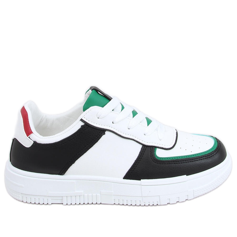 Ambar Black sportskor för kvinnor vit svart mångfärgad grön