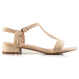 Klassiska VINCEZA-sandaler i mocka beige